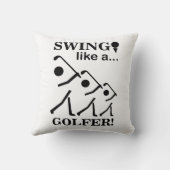 ゴルファー・ゴルフのようにスイングする クッション (裏面)