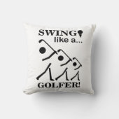ゴルファー・ゴルフのようにスイングする クッション (正面)