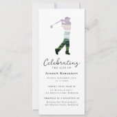 ゴルファー ゴルフコース 葬儀 デジタル招待状 招待状 (正面)