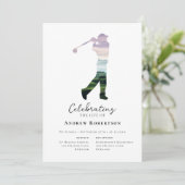 ゴルファー ゴルフコース 追悼式 招待状 (スタンド正面)