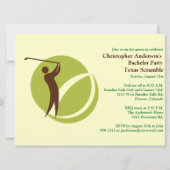 ゴルファー ゴルフ ゴルフの  bachelor party. 招待状 (裏面)