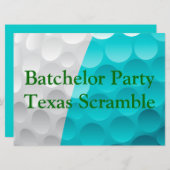 ゴルファー ゴルフ ゴルフグリーン独身パーティー 招待状 (正面/裏面)