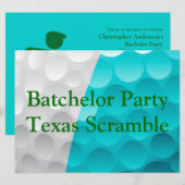 ゴルファー ゴルフ ゴルフ グリーン独身パーティー 招待状 (正面/裏面)