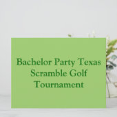 ゴルファー ゴルフ ゴルフ グリーン独身パーティー 招待状 (スタンド正面)