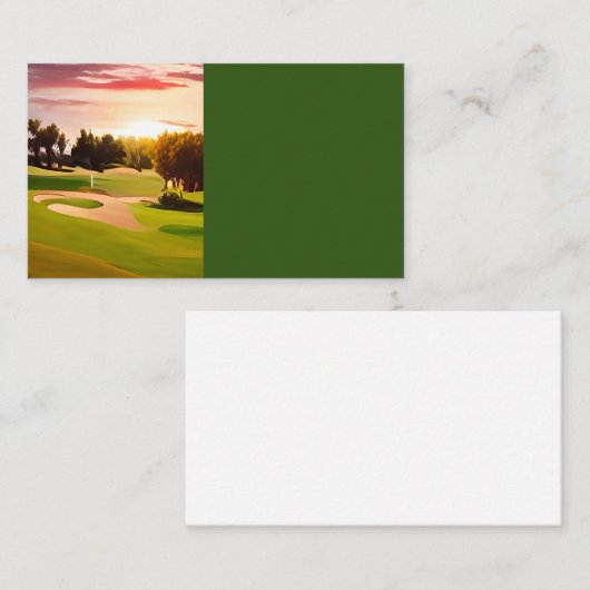 ゴルファー・ゴルフ・ゴルフ・コースのビジネス・カード・テンプレート 名刺 (正面/裏面)