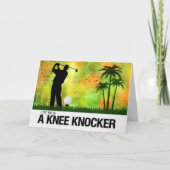 ゴルファー・ゴルフ・スポーツテーマの励まし カード (正面)