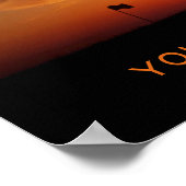 ゴルファー・サンセットカスタムポスター ポスター (角)