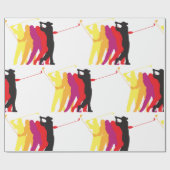 ゴルファー・シルエット ラッピングペーパー (フラット)