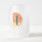 ゴルファー・シルヒュッテ フロストグラスビールジョッキ (正面左)