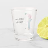 ゴルファー・パッティング ショットグラス (裏面)