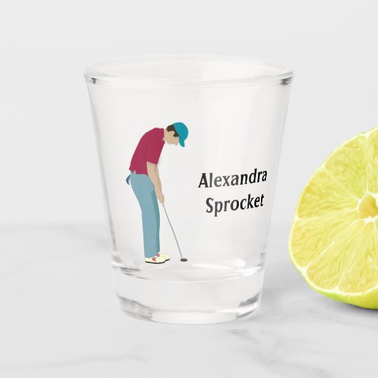 ゴルファー・パッティング ショットグラス (正面)