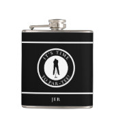 ゴルファー パーティー 面白い ゴルフ モノグラム ユーモア 彼のために フラスク (正面)