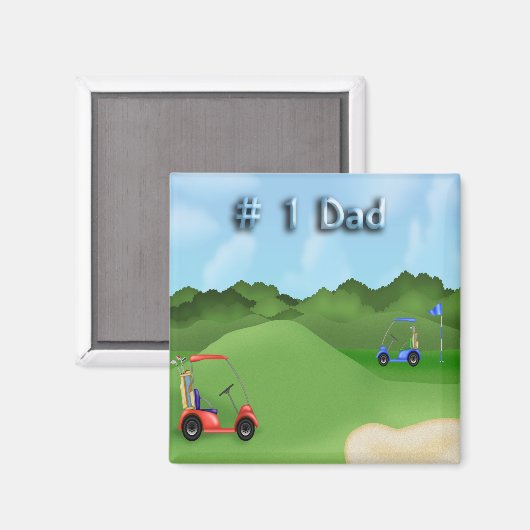 ゴルファー・ファーザー・デイ・マグネット マグネット (正面/裏面)