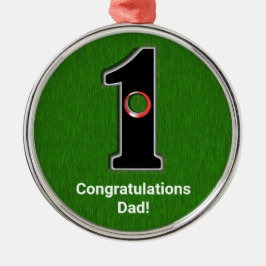 ゴルファー ホールインワン カスタマイズ おめでとう メタルオーナメント