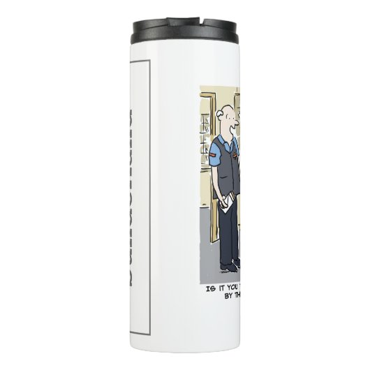 ゴルファー・ポストマンがゴルフ漫画の熱タンブラーを愛する タンブラー (裏面)