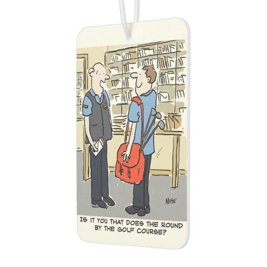 ゴルファー・ポストマンがゴルフ漫画を愛する カーエアーフレッシュナー (左)