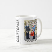 ゴルファー・ポストマンがゴルフ漫画を愛する コーヒーマグカップ (正面右)