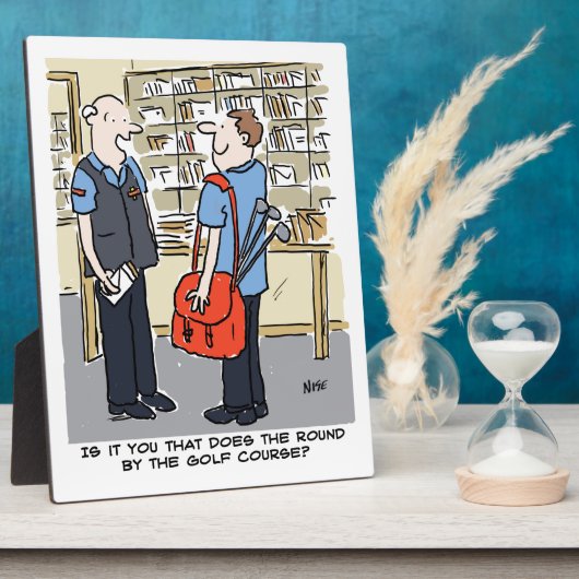 ゴルファー・ポストマンがゴルフ漫画を愛する フォトプラーク (側面)