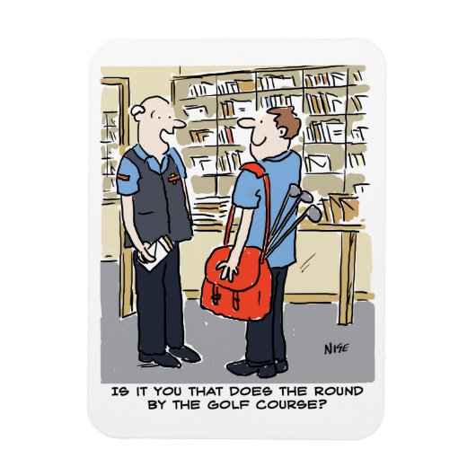 ゴルファー・ポストマンがゴルフ漫画を愛する マグネット (縦)