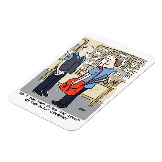 ゴルファー・ポストマンがゴルフ漫画を愛する マグネット (左側)