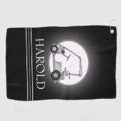 ゴルファー・メンズ・ブラック ゴルフタオル (横)