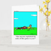 ゴルファー ユーモア 空白 グリーティング カード (黄色い花)