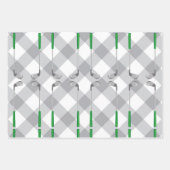 ゴルファー・ラップ用のボールとアイロンを持つゴルフクリスマス ラッピングペーパーシート (正面3)