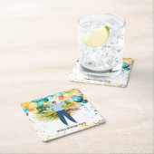 ゴルファー・レッツパーティーパーティー スクエアペーパーコースター (インサイチュ)