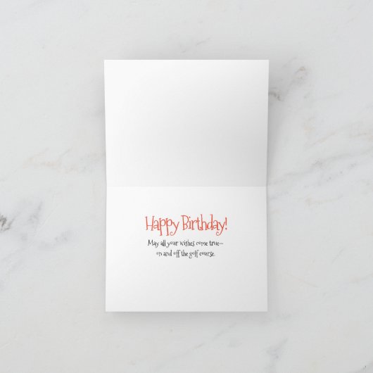 ゴルファー・レディ・誕生日&フェアリー・ゴルフマザーの願い ノートカード (内部)