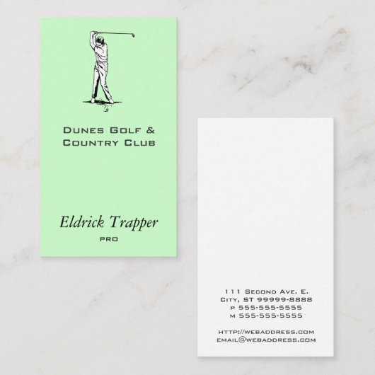 ゴルファー 名刺 (正面/裏面)