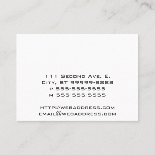 ゴルファー 名刺 (裏面)