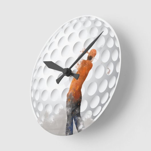 ゴルファー – 壁時計 (傾斜)