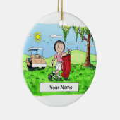 ゴルファー – 女性 セラミックオーナメント (右)