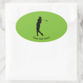 ゴルファー 楕円形シール (バッグ)