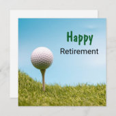 ゴルファー 楽しい引退 ゴルフボールがティーオフにセット (正面/裏面)