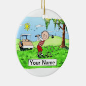 ゴルファー – 男性 セラミックオーナメント (右)