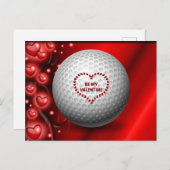 ゴルファー – 私のバレンタインデーにする ポストカード (正面/裏面)