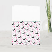 ゴルファー 誕生日おめでとう オリジナルメッセージ ピンク モダン シーズンカード (裏面)