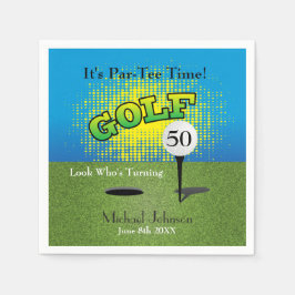 ゴルファー🏌️♂️‍誕生日パーティー スタンダードカクテルナプキン