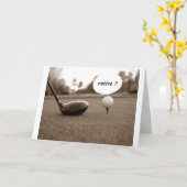 ゴルファー***退職おめでとう*** カード (黄色い花)