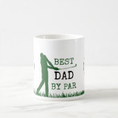 ゴルファー BEST DAD BY PAR モノグラム コーヒーマグカップ (中央)