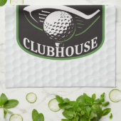 ゴルファーADD NAMEプレーヤーゴルフボールクラブクラブクラブクラブハウス キッチンタオル (折り畳み)