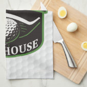 ゴルファーADD NAMEプレーヤーゴルフボールクラブクラブクラブクラブハウス キッチンタオル (四つ折り)