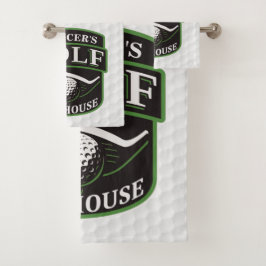 ゴルファーADD NAMEプレーヤーゴルフボールクラブクラブクラブクラブハウス バスタオルセット