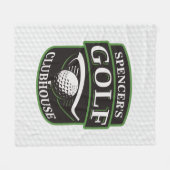 ゴルファーADD NAMEプレーヤーゴルフボールクラブクラブクラブクラブハウス フリースブランケット (正面(横))