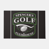 ゴルファーADD NAMEプロゴルフプレーヤークラブクラブクラブクラブハウス ドアマット (正面)