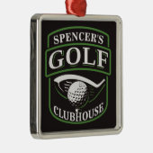 ゴルファーADD NAMEプロゴルフプレーヤークラブクラブクラブクラブハウス メタルオーナメント (右)