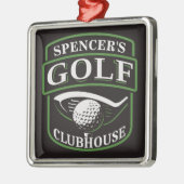ゴルファーADD NAMEプロゴルフプレーヤークラブクラブクラブクラブハウス メタルオーナメント (左)