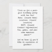 ゴルファーCAT誕生日パーティー招待カード 招待状 (裏面)