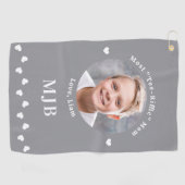 ゴルファーMOMカスタムフォトモパーソナライズされたグラム ゴルフタオル (横)